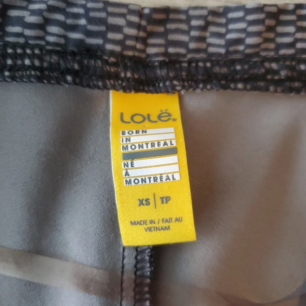 Lole Gray Geometric Zip Up XS Athletic Dress Recycled Fabric Pickleball Tennis - Picture 3 of 8